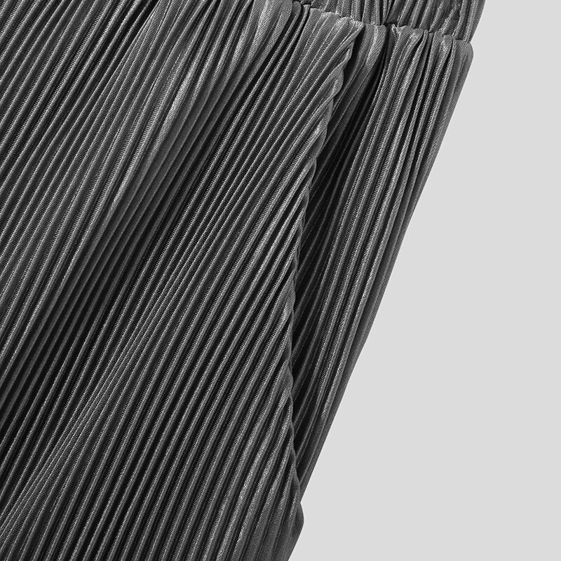 (image for) INCERUN Men Pants Comfy Loose Fit Straight Leg Designer Textured Casual Mopped Trousers Daily Black Pants Casual Gray Pants Fashion White Pants